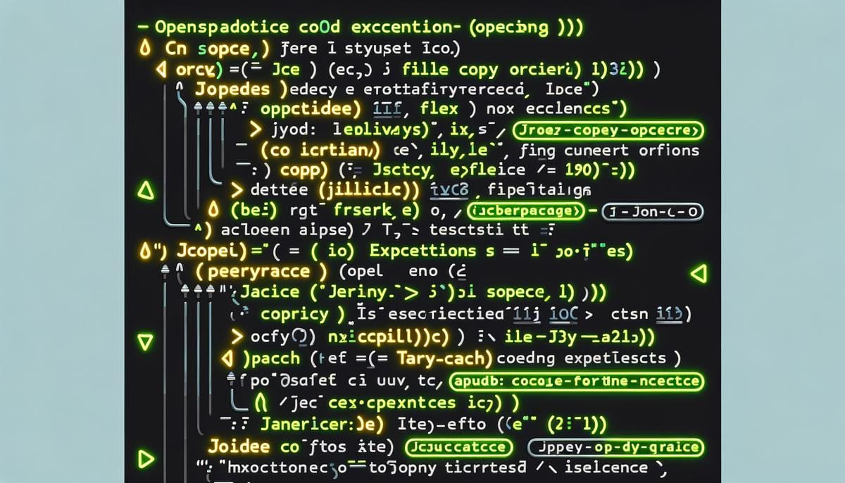 Description of an image showing Java code for exception handling for file copy operations