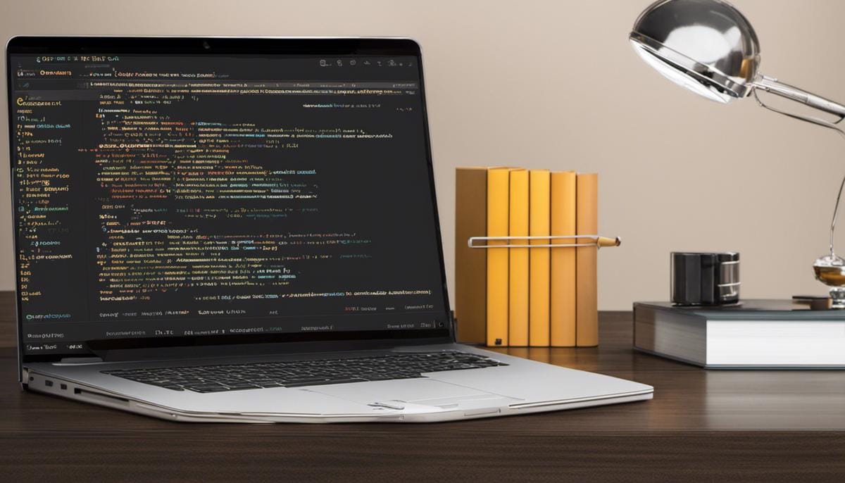 An image describing JavaScript basics, showing lines of code and a browser window with a web page.