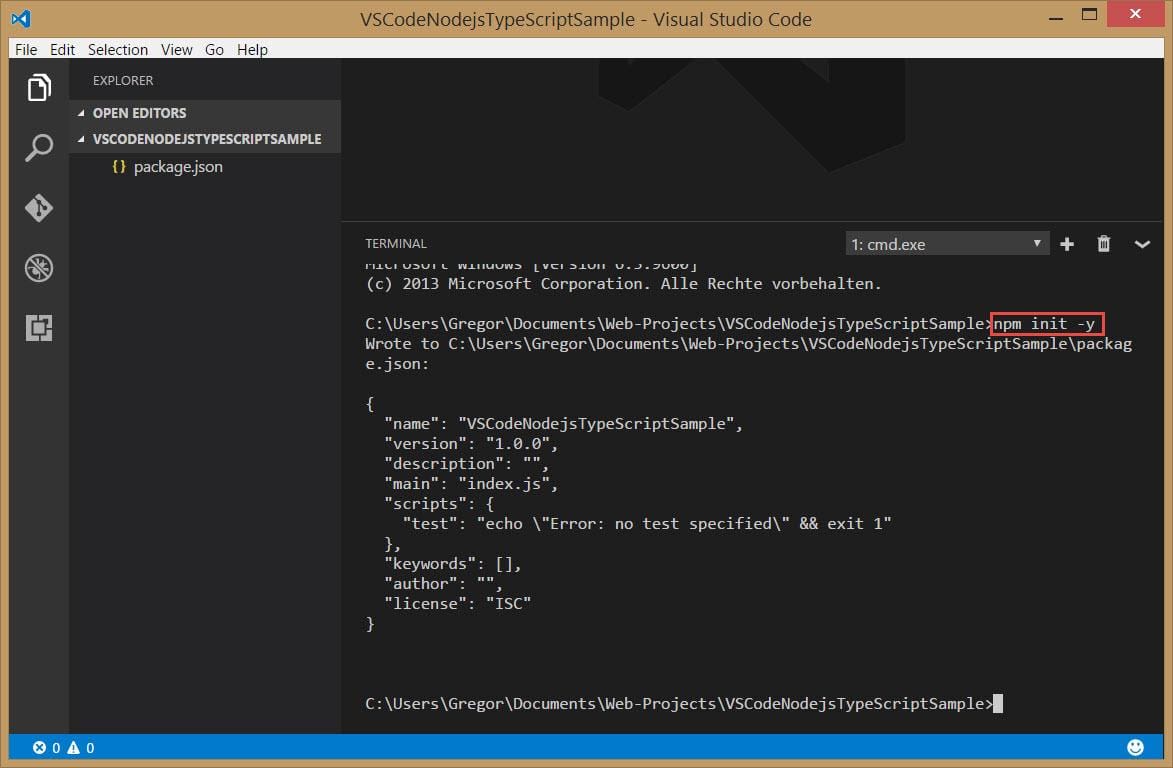 A developer updating the Node.js version in a package.json file