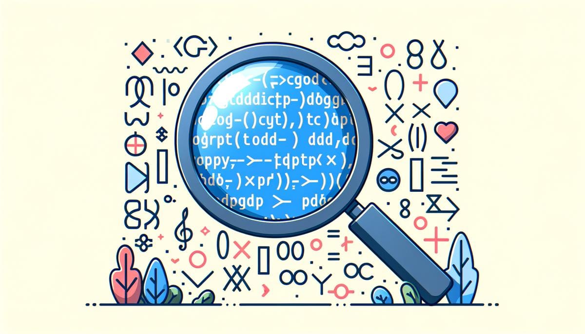 A magnifying glass focusing on lines of code to represent the concept of preventing runtime errors